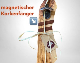Flaschenöffner aus Olivenholz,Wandflaschenöffner