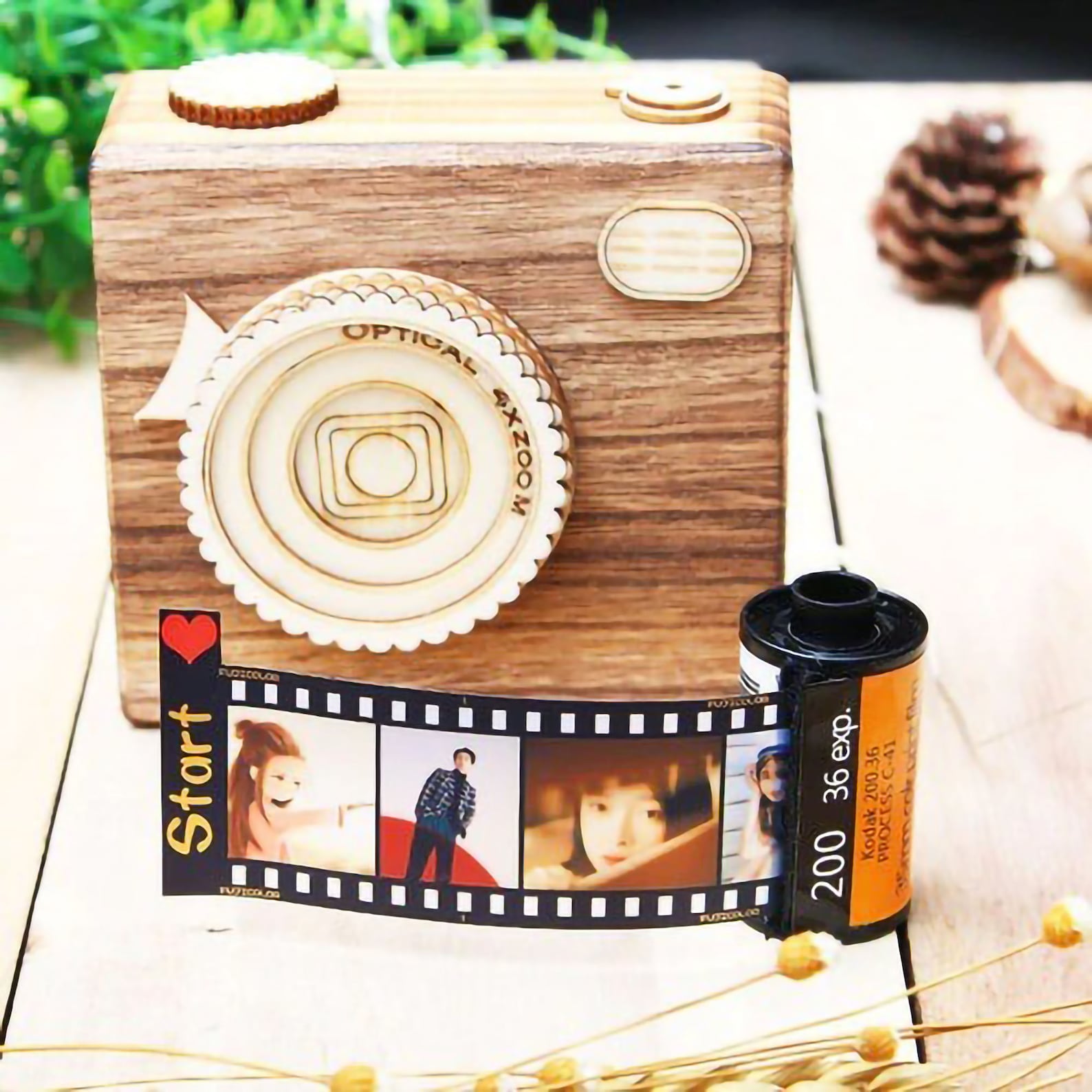 Personalized Film Roll Keychain 10 Pictures Birthday Gift