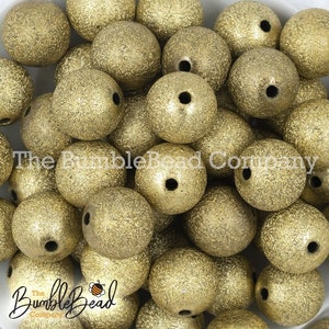 20mm Gold Stardust Chunky Bubblegum Beads, Glitter Acrylic Beads, 20mm Bubble Gum Beads, 20mm Shiny Chunky Beads