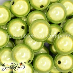20mm Lime Green Miracle Chunky acrylic Bubblegum Bead, Resin Beads in Bulk, 20mm Beads, 20mm Miracle Bubble Gum Beads
