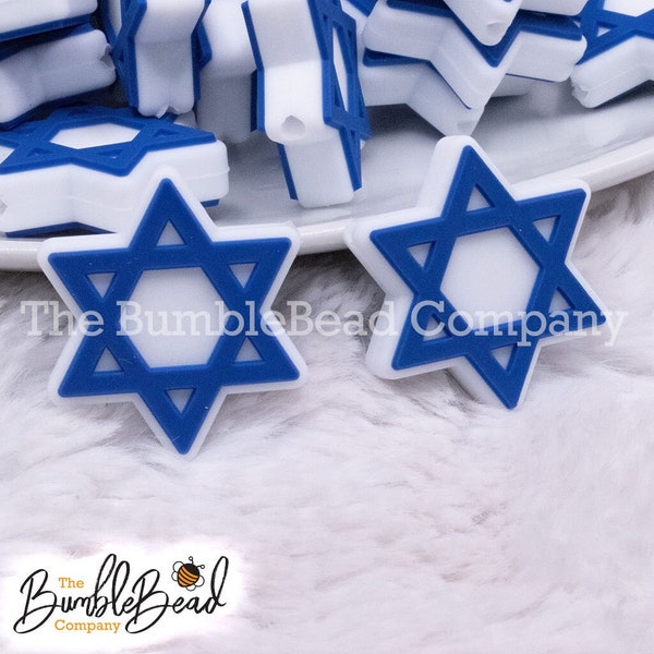 Star of David Silicone Focal Bead Accessory - Silicone beads