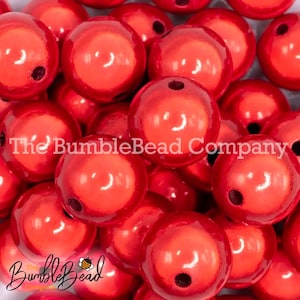 20mm Red Miracle Chunky acrylic Bubblegum Bead, Resin Beads in Bulk, 20mm Beads, 20mm Miracle Bubble Gum Beads