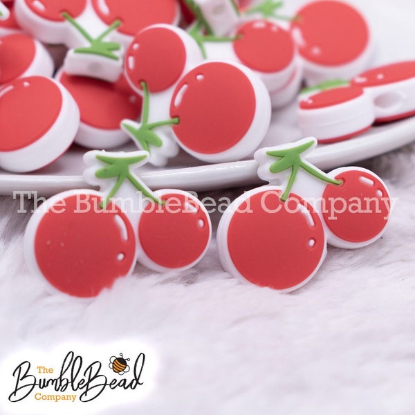 Cherry Silicone Focal Bead Accessory - Silicone beads