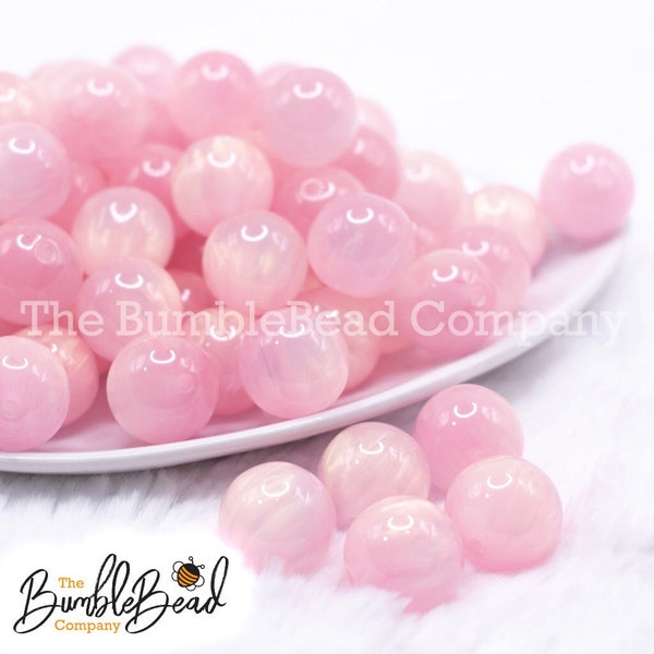 16mm Pink Luster Bubblegum Beads, Acrylic Gumball Beads in Bulk, 16mm Beads, 16mm Bubble Gum Beads, 16mm Shiny Chunky Beads