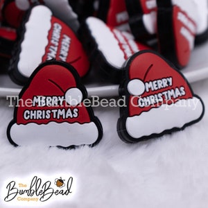 Christmas Hat Silicone Focal Bead Accessory - Silicone beads