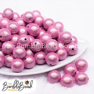 16mm Pink Miracle Chunky acrylic Bubblegum Bead, Resin Beads in Bulk, 16mm Beads, 16mm Miracle Bubble Gum Beads