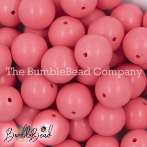 20MM Matte Punch Pink Solid Chunky Bubblegum Beads, Acrylic Gumball Beads in Bulk, 20mm Beads, 20mm Bubble Gum Beads, 20mm Matte Beads