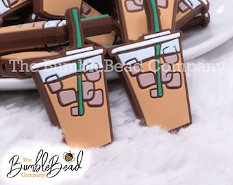 Iced Coffee Silicone Focal Bead Accessory - Silicone beads