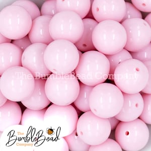 20MM Cotton Candy Pink Solid Chunky Bubblegum Beads, Acrylic Gumball Beads in Bulk, 20mm Bubble Gum Beads, 20mm Shiny Chunky Beads