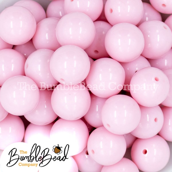 20MM Cotton Candy Pink Solid Chunky Bubblegum Beads, Acrylic Gumball Beads in Bulk, 20mm Bubble Gum Beads, 20mm Shiny Chunky Beads