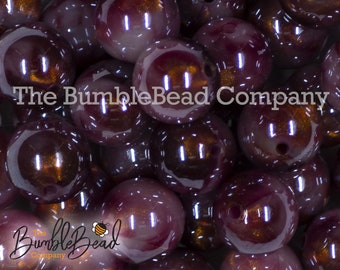 20mm Purple Rose Galaxy Chunky Bubblegum Beads, Glitter Acrylic Beads, 20mm Bubble Gum Beads, 20mm Shiny Chunky Beads