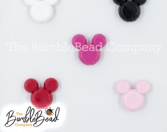 Chunky Mouse Beads, 37mm Chunky Bubblegum Mouse Bead Necklace, Mouse Beads [Set of two]
