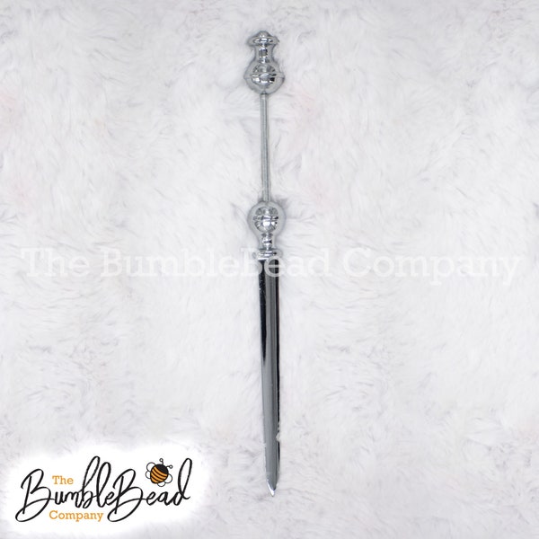 Beadable Letter Opener, Zinc Alloy Silver, Add-A-Bead Letter Opener, DIY Beadable Letter Opener