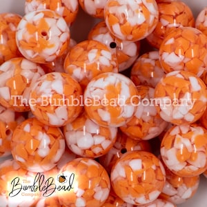 20MM Orange Tablet Chunky Bubblegum Beads, Acrylic Beads in Bulk, 20mm Beads, 20mm Bubble Gum Beads, 20mm Chunky Beads, Beads Inside