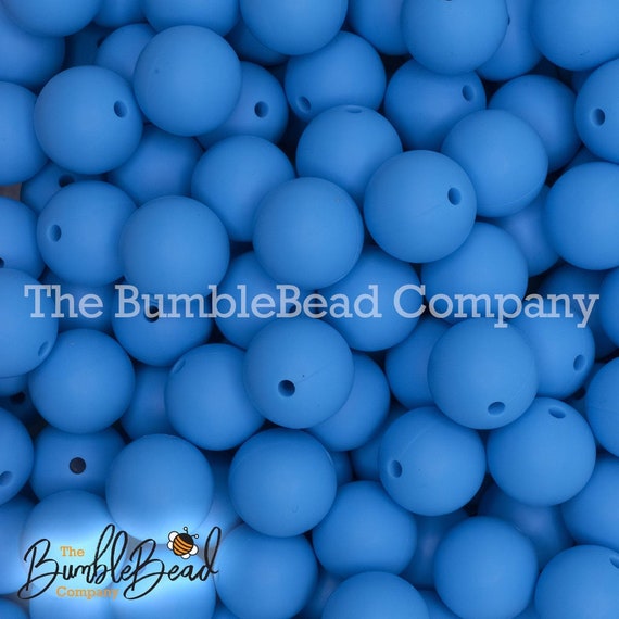 15mm Sky Blue Silicone Beads, Silicone Beads in Bulk, 15mm Silicone  Bubblegum Beads, Chunky Beads 