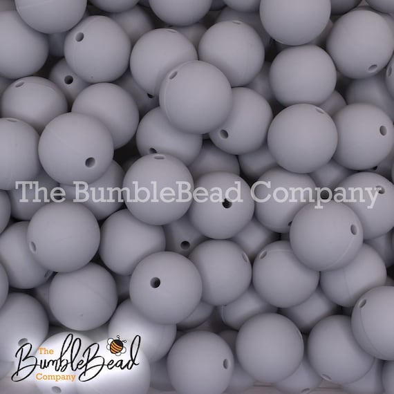 Perles de silicone gris clair de 19 mm, perles de silicone en vrac, perles  de bubblegum en silicone de 19 mm, perles chunky -  France