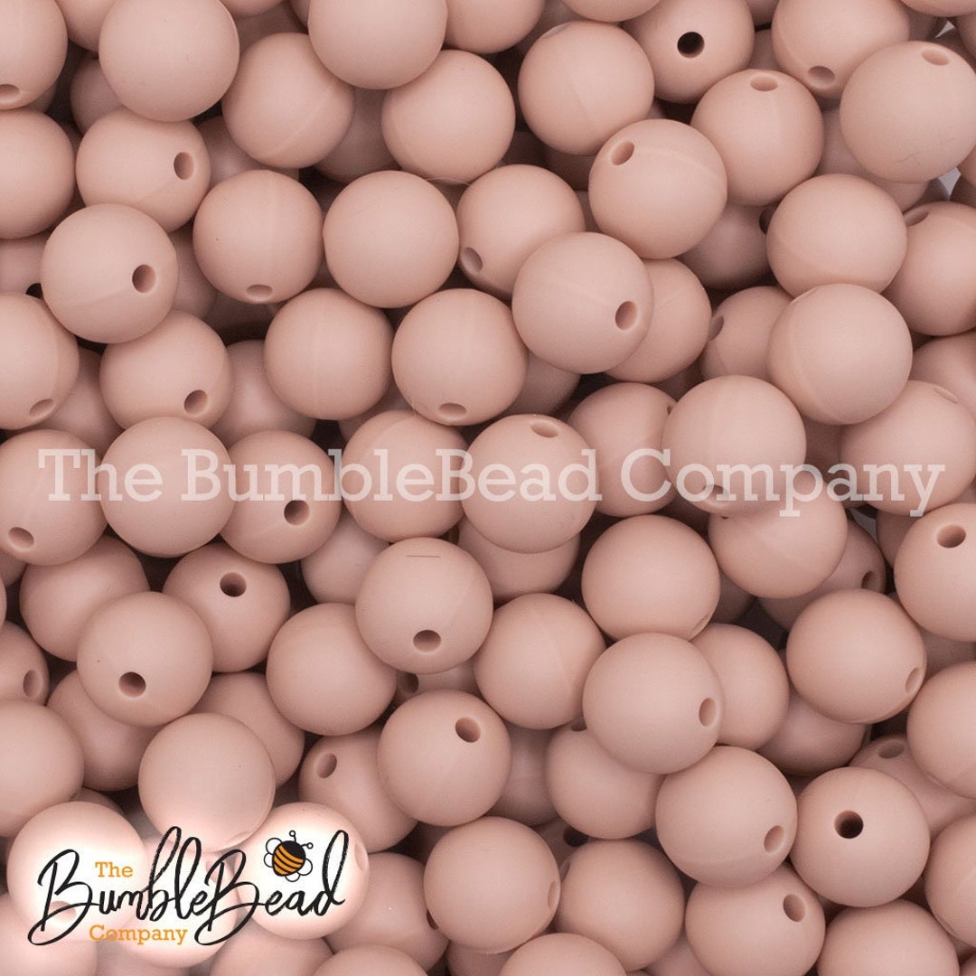 12mm Peach Silicone Beads, Silicone Beads in Bulk, 12mm Silicone