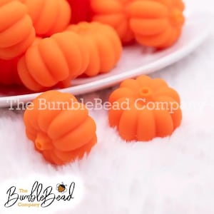 3D Pumpkin Silicone Focal Bead Accessory - Silicone bead