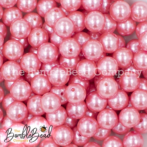 12MM Pink AB Pearl Chunky Bubblegum Beads, Acrylic Gumball Beads