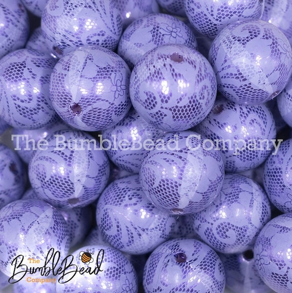 20mm Purple Lace Bubblegum Beads Resin Gumball Beads in Bulk Etsy