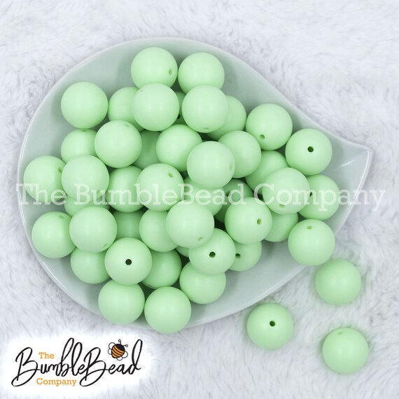 Solid Bead Embellishments - Sage Matte Solid 20mm Beads - Beads – Pip Supply