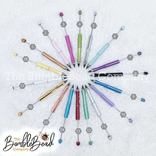 DIY Everlasting Beadable Pencil - Metal, Beadable pencil, Chunky Bead Pens, Add A bead metal pencil