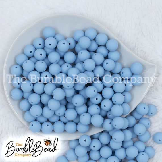 12mm Sky Blue Silicone Beads, Silicone Beads in Bulk, 12mm silicone  bubblegum Beads, Chunky Beads