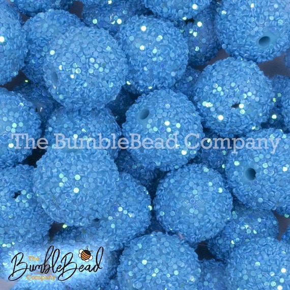 20mm Royal Blue Streak Rhinestone AB Bubblegum Bead, Resin Beads in Bulk, 20mm  Beads, 20mm Bubble Gum 