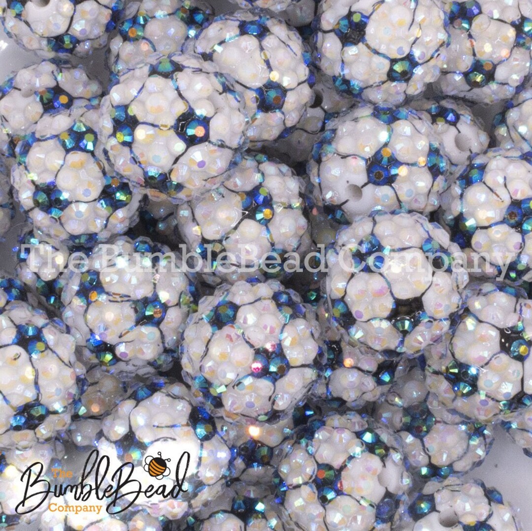 30pcs Rugby Football Chunky Beads - 20mm Sport Theme Acrylic Beads For Jewelry Making
