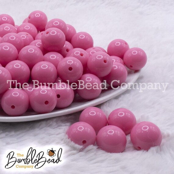 12MM Pink AB Pearl Chunky Bubblegum Beads, Acrylic Gumball Beads