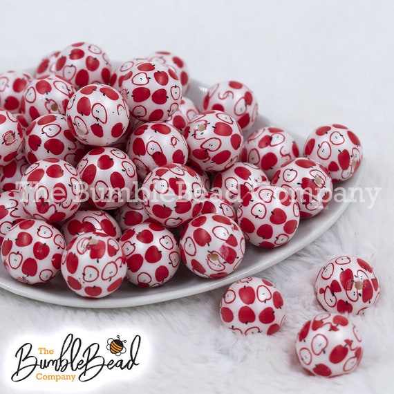 Custom Printed 20mm Bubblegum Beads Designed by You