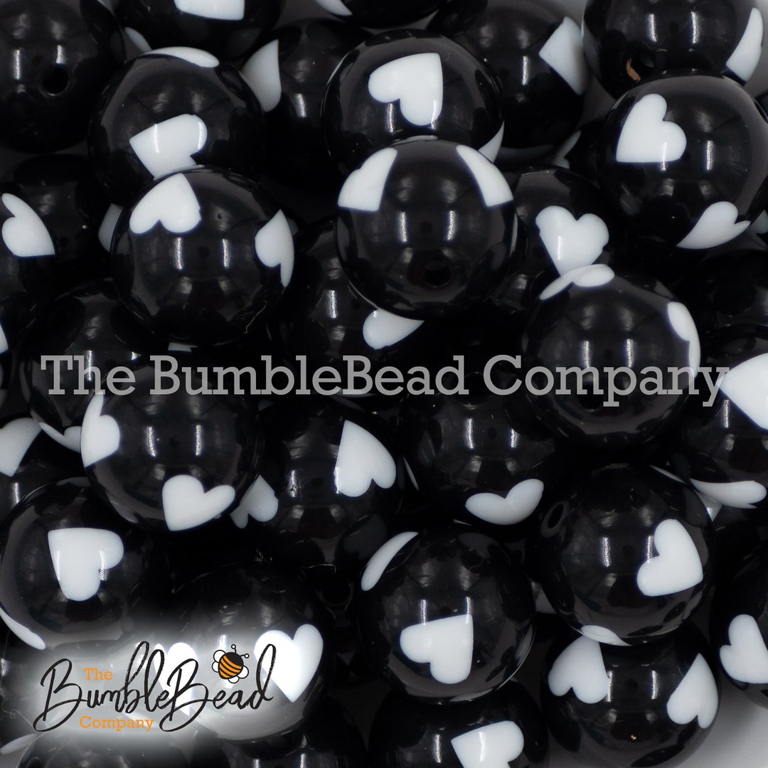 20mm Gunmetal rhinestone bubblegum beads