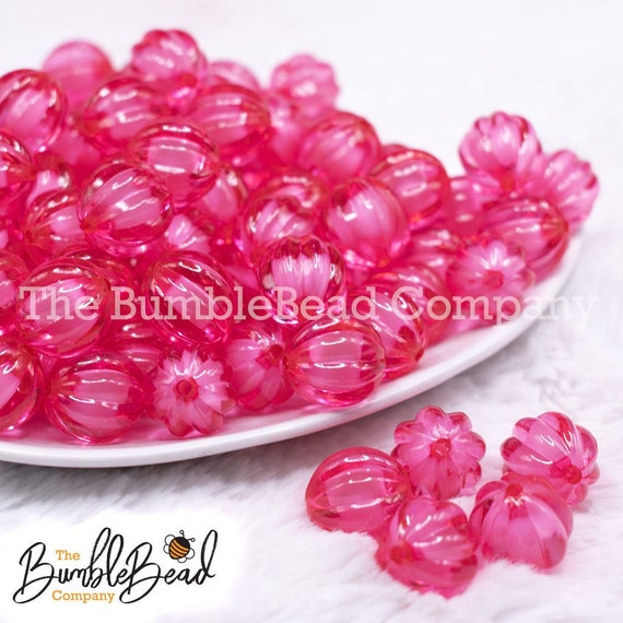 16mm Hot Pink Solid Acrylic Bubblegum Jewelry Beads