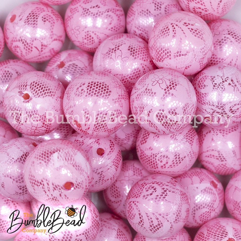 20MM Punch Pink Solid Chunky Bubblegum Beads, Acrylic Gumball
