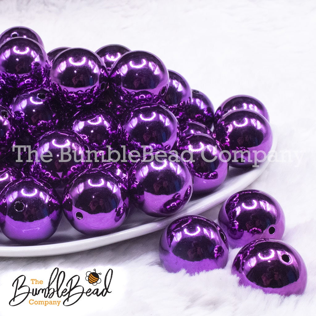 Buy 20mm Purple Transparent Glitter Chunky Beads, 20mm Tinsel Beads, 20mm  Beads, 20mm Glitter Beads, Bubblegum Beads, Acrylic Beads Online in India 