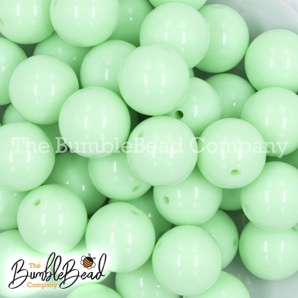 Peppermint Bubblegum Beads - 20mm - Chunky – MegabellaTreasures