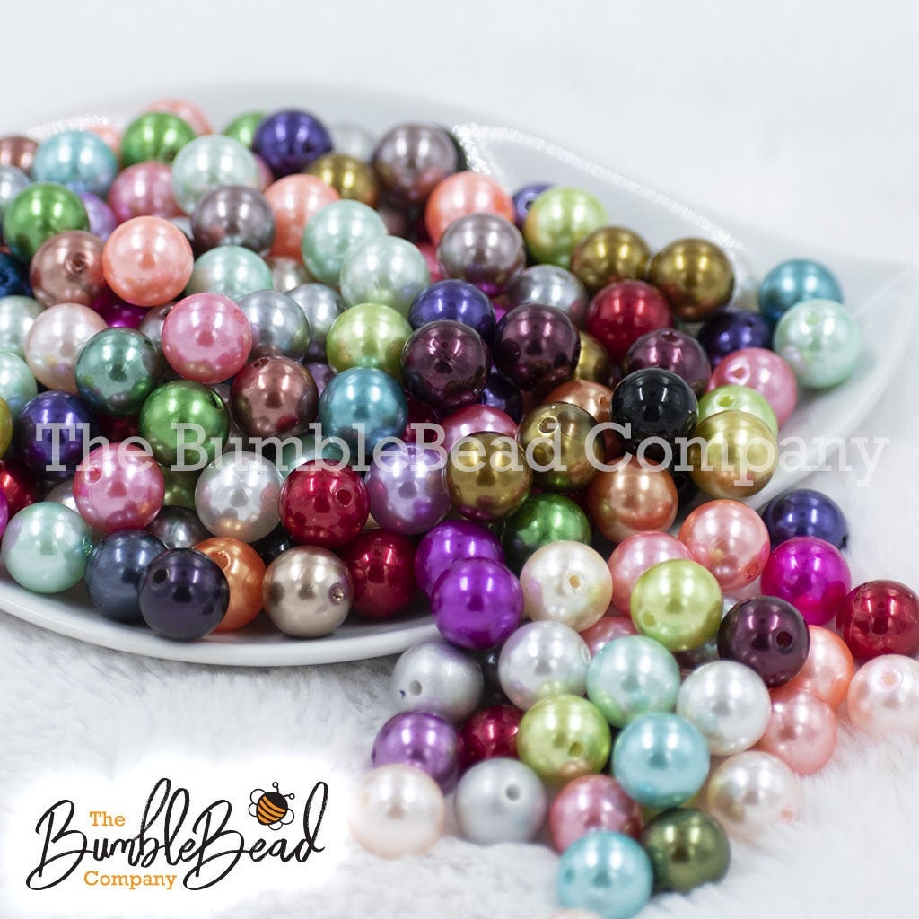 20mm Light Pink Solid Bubblegum Beads, Acrylic Gumball Beads in