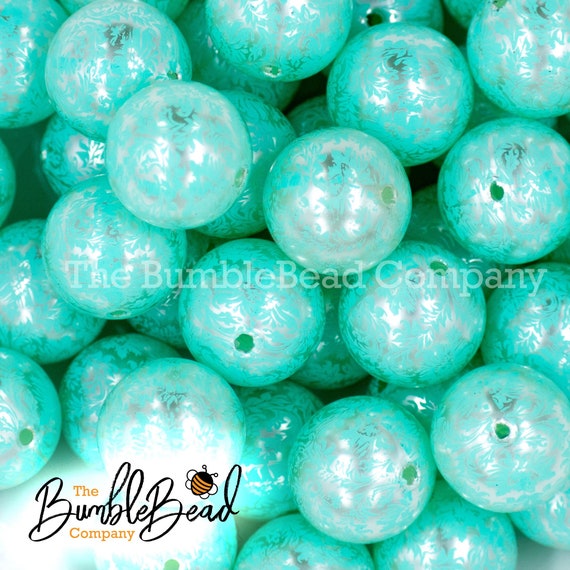 20mm Mint Green Lace Bubblegum Beads, Resin Gumball Beads in Bulk, 20mm  Beads, 20mm Bubble Gum Beads, 20mm Shiny Chunky Beads