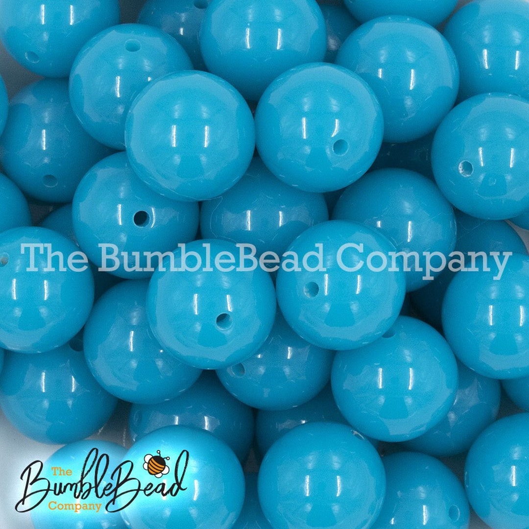 12 20mm Round Blue Vintage Plastic Beads New Old Stock Ball Beads Loose Large Plastic Beads by Smileyboy | Michaels