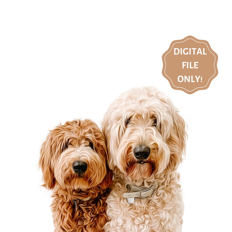 DIGITAL Custom Pet Portrait Solid Color, DIGITAL FILE, Dog Portrait, Gift for Pet Lovers image 8