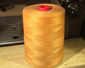 Jeansfaden — Orange / Gold — 6000 yards, Tex-80