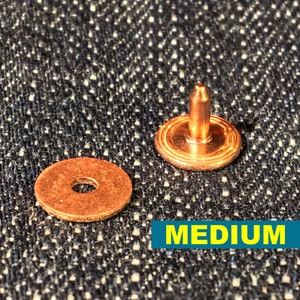 Jeansklinknagel medium (9,5 mm) — koper