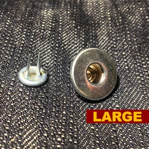 Jean Top Button (17mm) — Nickel Plated Donut