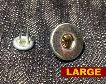 Jean Top Button (5/15pcs) — Nickel Donut— Made in the USA