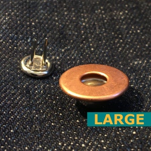 Jean Top Button (5/15pcs) — Copper Donut — Made in America