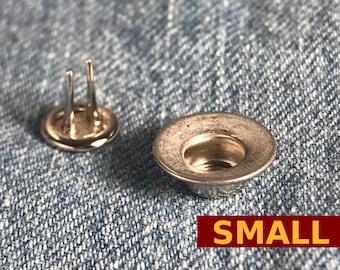 Jean Fly Button (14mm) — 'Antique' Silver Cone
