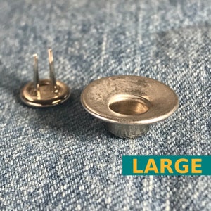 Jean Top Button (17mm) — 'Antique' Silver Cone