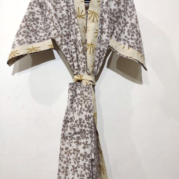 Exclusive new long cream kimono robe,Dressing gown,vintage kimono, bridesmaid kimono , bridal robe gift for her, kimono Dragon