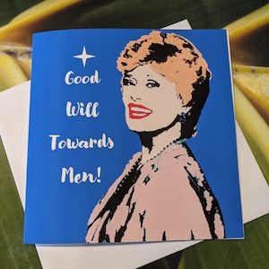 Golden Girls, Blanche Devereaux, Weihnachtskarte, Feiertagskarte, Grußkarte