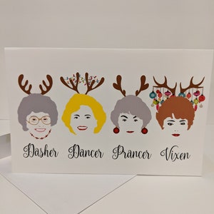 Golden Girls Reindeer Christmas Card